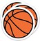 (3Pcs)Basketball Sticker Basketball Decals, Sport Sticker,Gift for Basketball Players, Basketball Fan,Basketball Team– Waterproof Vinyl Decal for Books Laptop Phones Tumblers Water Bottles